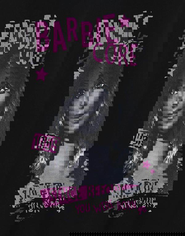 Barbie Womens Black Barbiecore Rock Short Sleeved T-Shirt