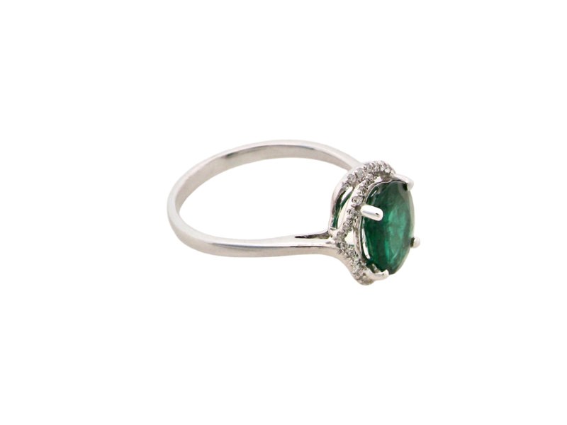 Vintage Tom A NEW Emerald and Diamond Cluster Ring