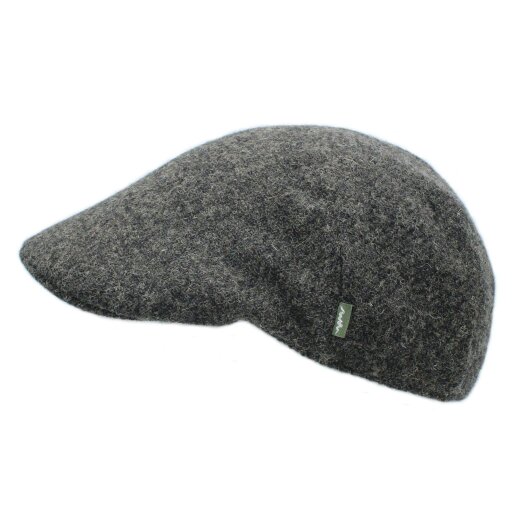 Heather Hats & Accessories Genuine Harris Tweed Wool Flat Cap, Satin Lining, Outdoor Wear, Storm Grey