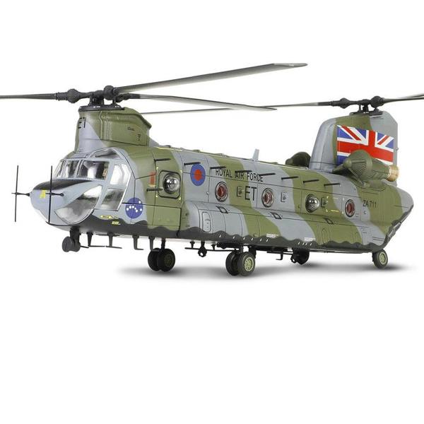 a model helicopter with a flag on it