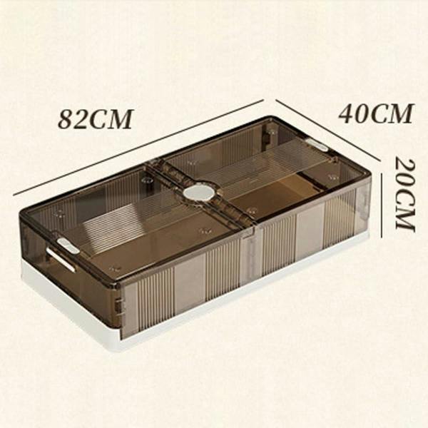 HYGRAD BUILT TO SURVIVE Large Under Bed Storage Boxes Slim Organiser Box With Lids Wheels Slide Out Smart Stackable Storage Boxes 82cm x 40cm x 20cm