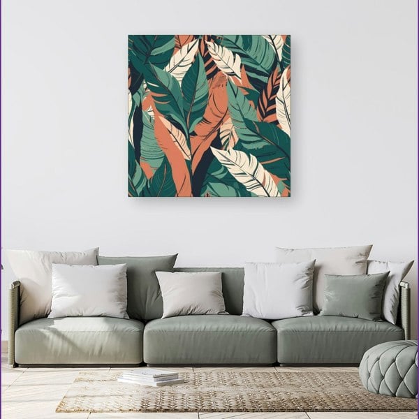 Warren Reed Autumn Tropical Leaves Canvas