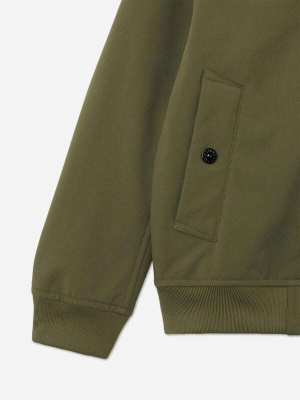 Stone Island Junior Stone Island Boys Soft Shell-R E.Dye Technology Hooded Jacket in Green