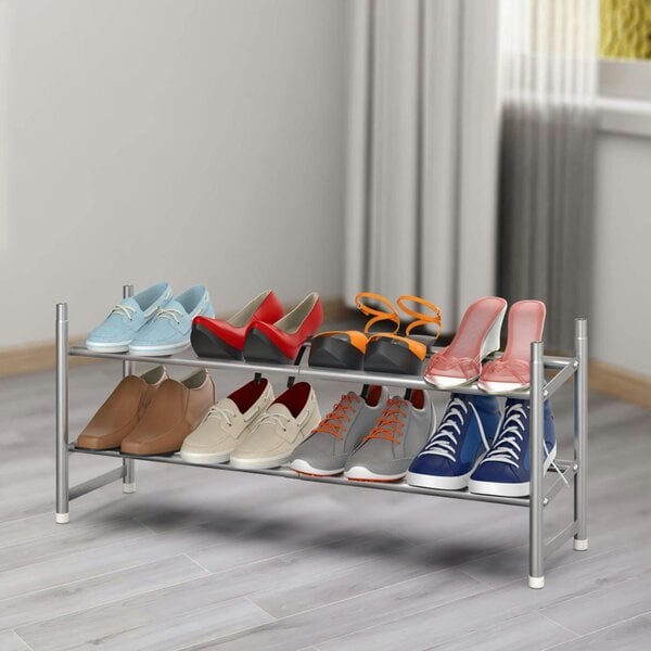 Dyzi Metal Shoe Rack Multi Tier Freestanding Footwear Storage Organiser