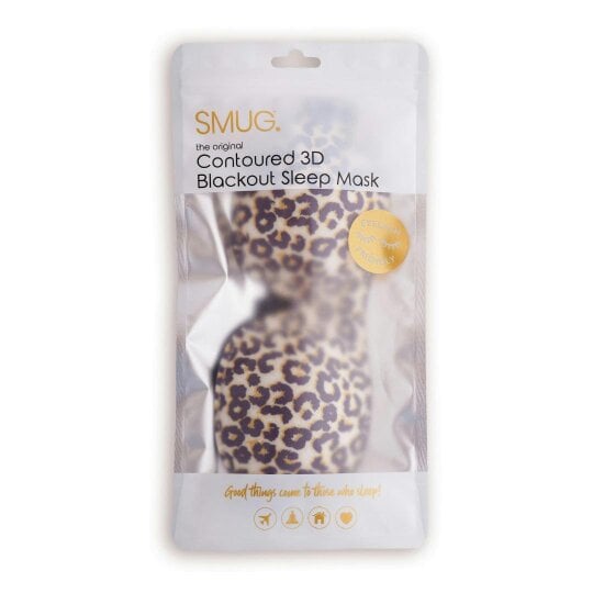SMUG Contoured 3D Blackout Sleep Mask - Leopard Print