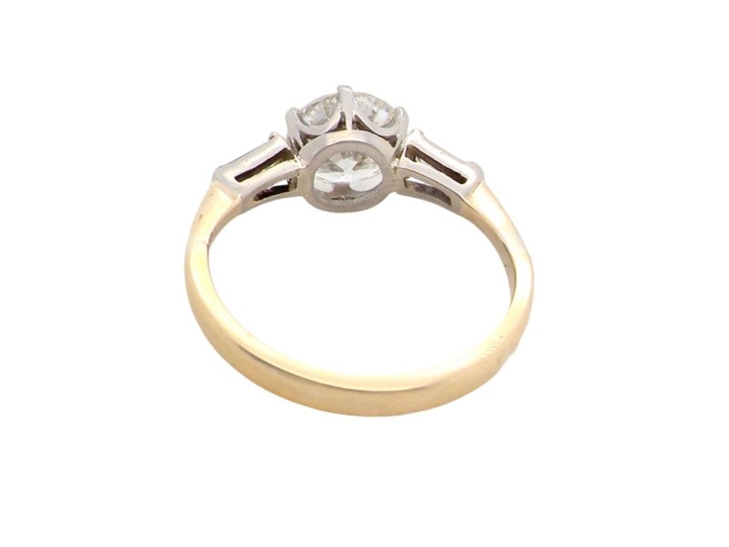 Vintage Tom A Fine 1ct+ Solitaire Diamond Ring