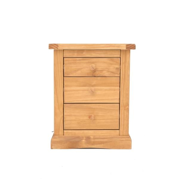 Lucca 3 Drawer Bedside Table