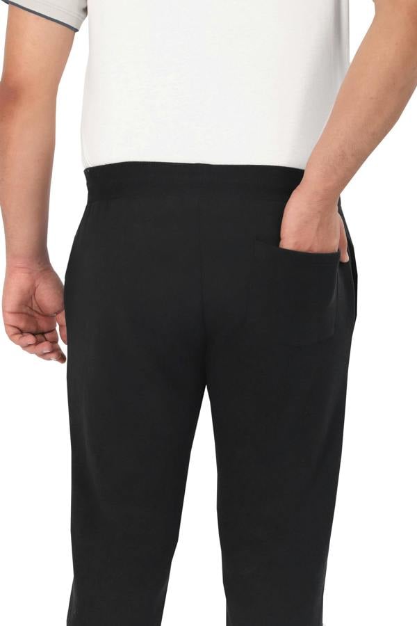 Smart Living Slim Leg Jogging Bottoms with Cuffed Hem and Pockets - Black