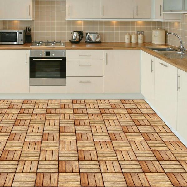 WALPLUS WFS6036 - Floor Stickers Vintage Wooden Floor 120cm x 60 cm