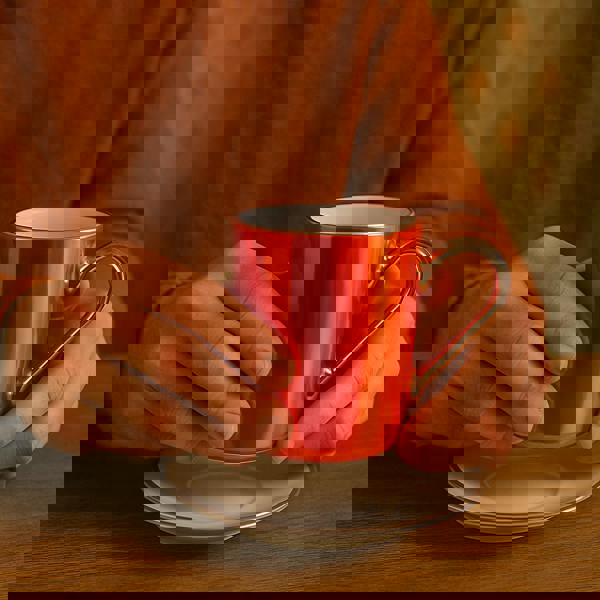 LSA Palazzo 100ml Porcelain Coffee Cup and Saucer Orange