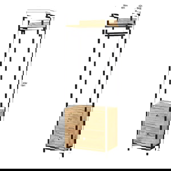 Swish Furniture Alva Open Wardrobes with Drawers & Shelves