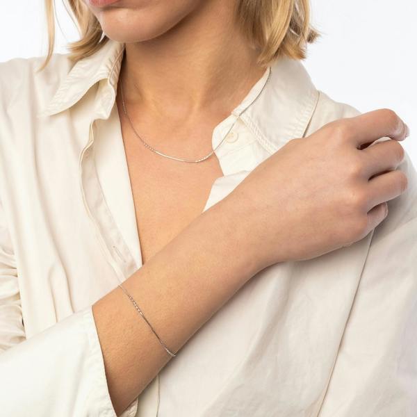 Spero London Twisted and Beaded Chains Sterling Silver Layering Necklace Set