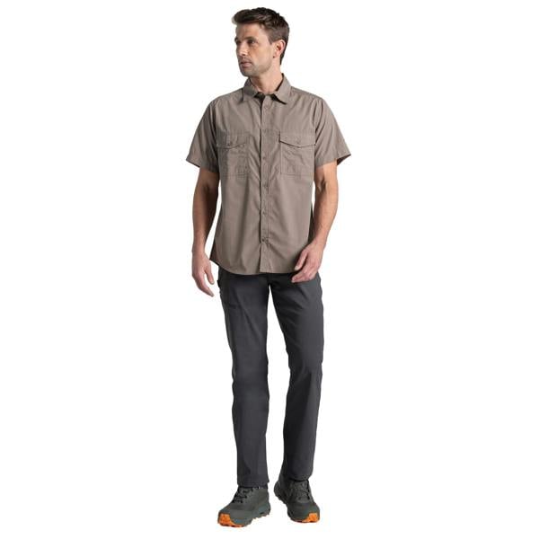 Craghoppers Mens Kiwi II Short-Sleeved Shirt - Pebble - 