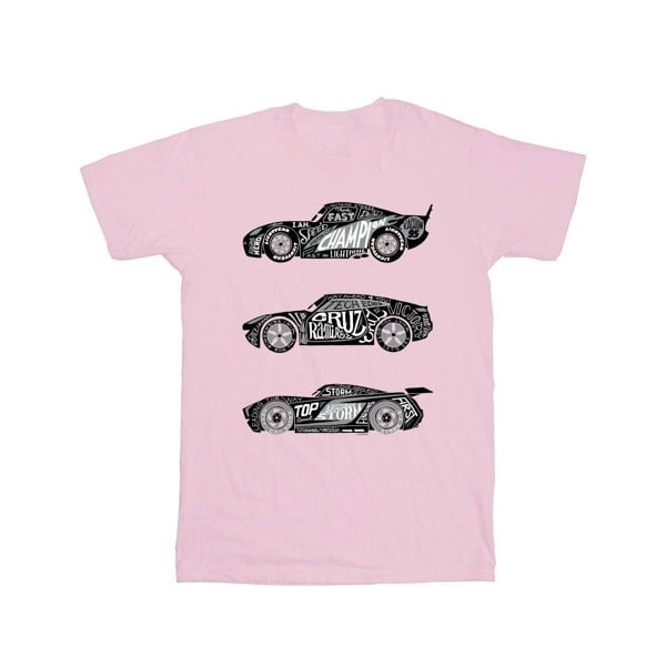 Disney Boys Cars Text Racers T-Shirt - Baby Pink