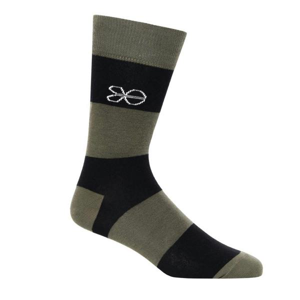 Crosshatch Mens Milato Socks (Pack of 5) - Olive - 