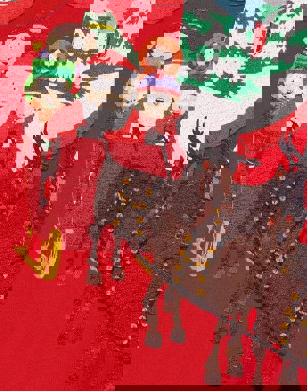 South Park Mens Red Season's Greetings Short Sleeved T-Shirt