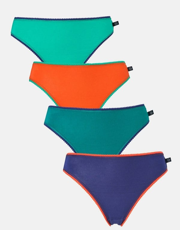 British Boxers Multipack! 4 Pairs of Women's Bamboo High Leg Knickers – Warm Spice