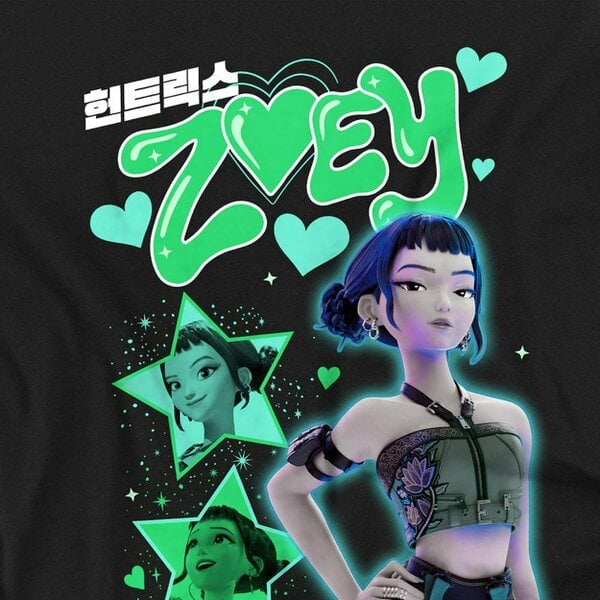 K-Pop Demon Hunters Childrens/Kids Huntrix Zoey K-Pop Star Sweatshirt - Black