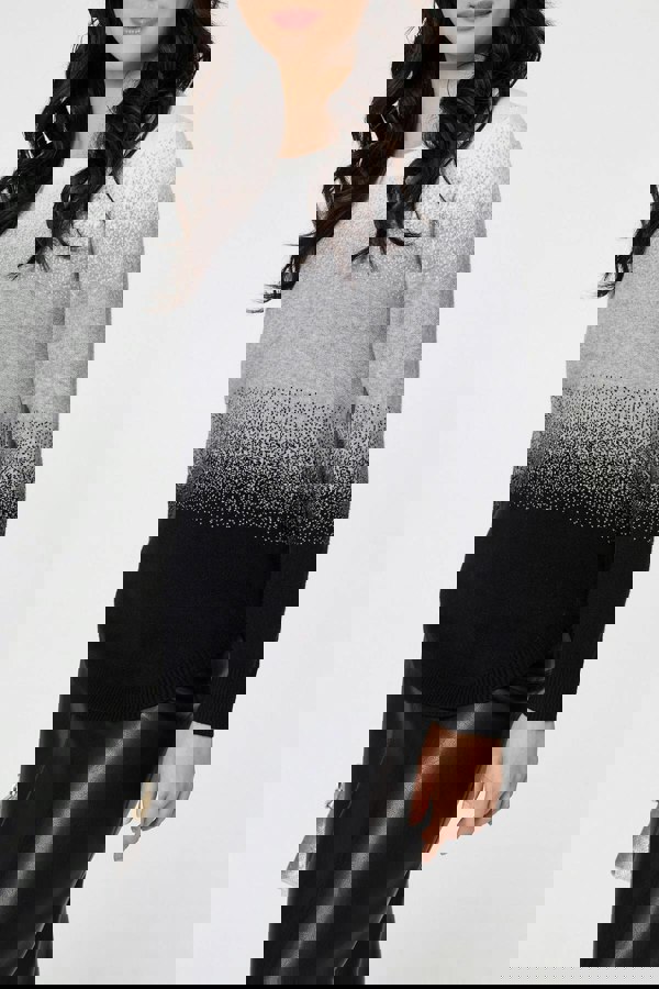 Grey | Ombre Print Long Sleeve Jumper
