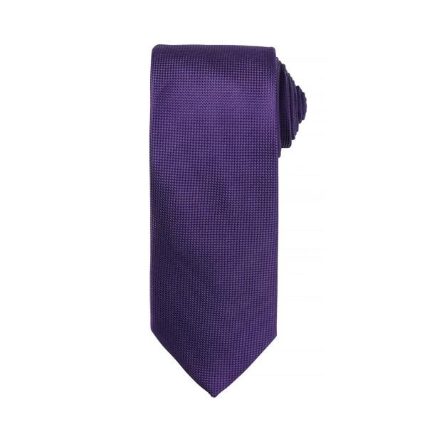 Premier Mens Micro Waffle Formal Work Tie (Pack of 2) - Purple