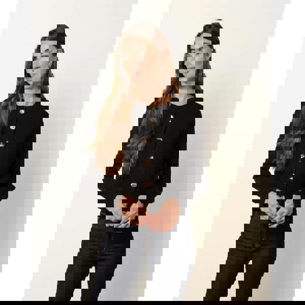 Blue Vanilla Gold Buttons Cardigan