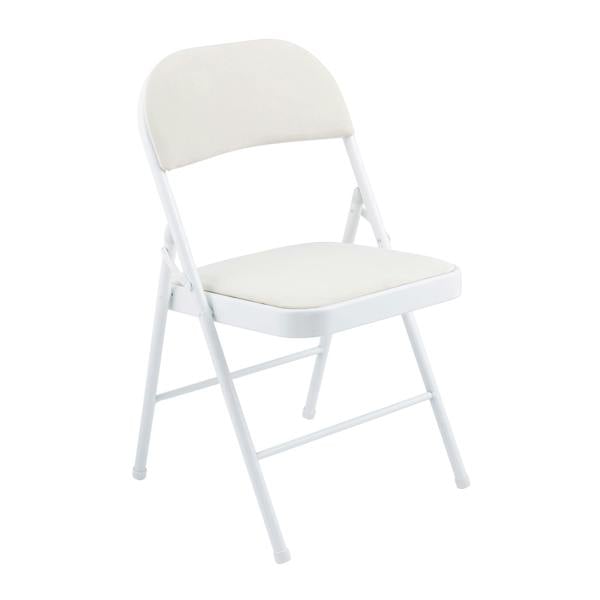A.Unique Home Premium Metal Velvet Folding Chair - (1 x Chair - White)