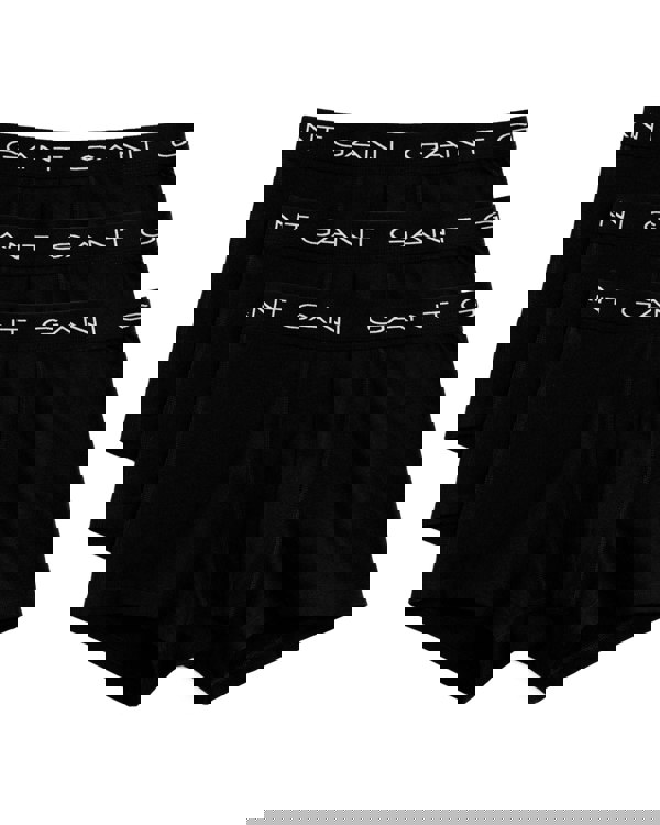 GantTrunks 3 - pack3 - Pack Classic Logo Boxer Trunks, BlackBoxers - and - Briefs.net