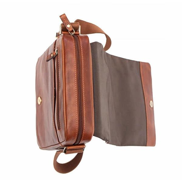 PRIMEHIDE Leather Crossbody Messenger Bag - Vito Tuscan