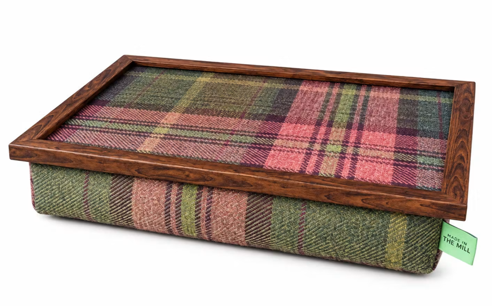 Made in the Mill Luxury Harrier Tweed Lap Tray With Bean Bag