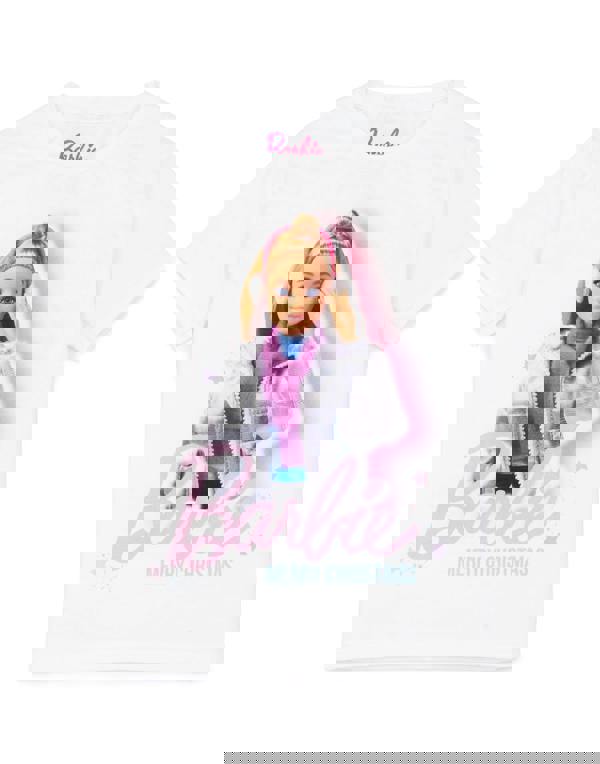 Barbie Girls White Barbie Doll Short Sleeved T-Shirt
