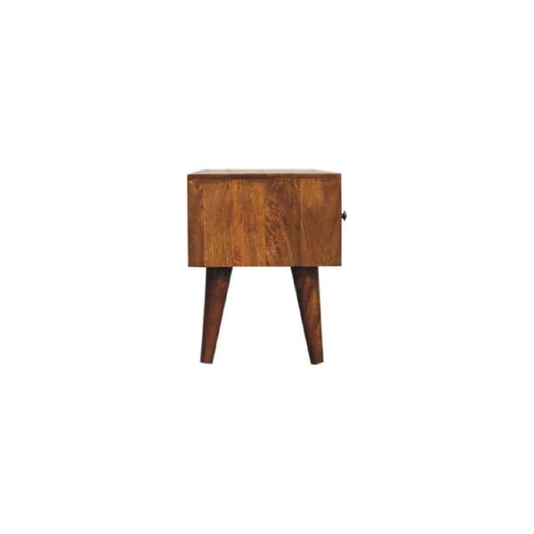 Wyld Haus Merano Classic Chestnut Mango Wood Coffee Table 2 Drawers and Shelf