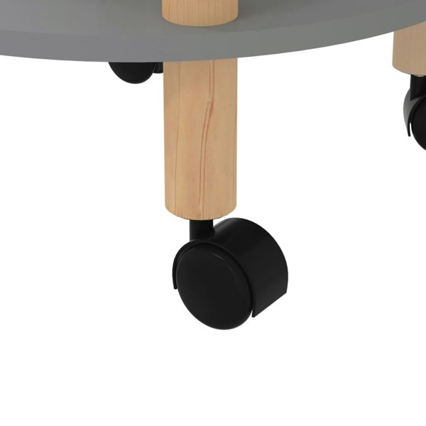 Berkfield 3-tier Trolley Grey 38x38x82cm Engineered Wood&Solid Wood Pine