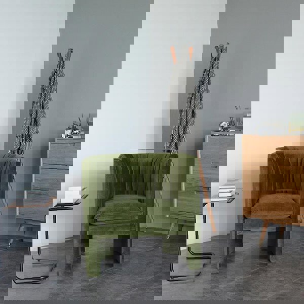 Edwick Armchair, Green Velvet-Weilai Concept-Weilai Concept