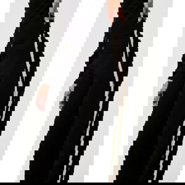 Pink Vanilla Side Stripe Wide Leg Joggers - Black