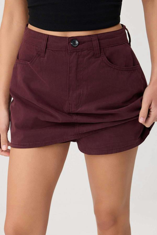 High Waist A-Line Mini Skirt