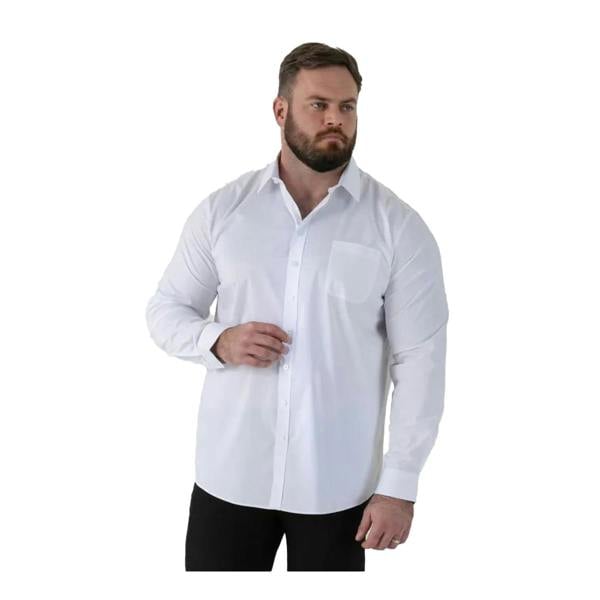 Duke Mens Oliver D555 Stretch Kingsize Shirt - White - 