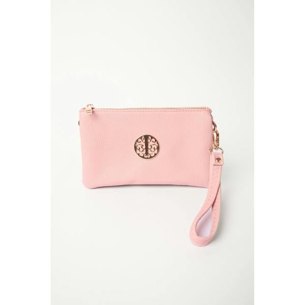 Blue Vanilla Detailed Zip Up Purse With Detachable Strap