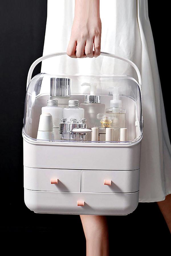 Living and Home Cosmetic Organizer Skincare Display Box With 3 Drawers