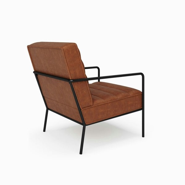 Dorel Home Bookham Accent Chair in PU Rust
