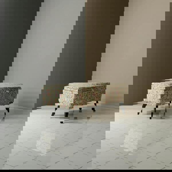 Solid wood frame ottoman with soft cushioning for everyday use