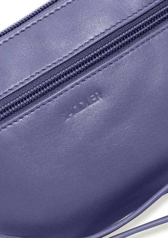 SADDLER SCARLETT Leather Zip Top Mini Clutch - Phone Holder with Detachable Wrist Strap - RFID Protected