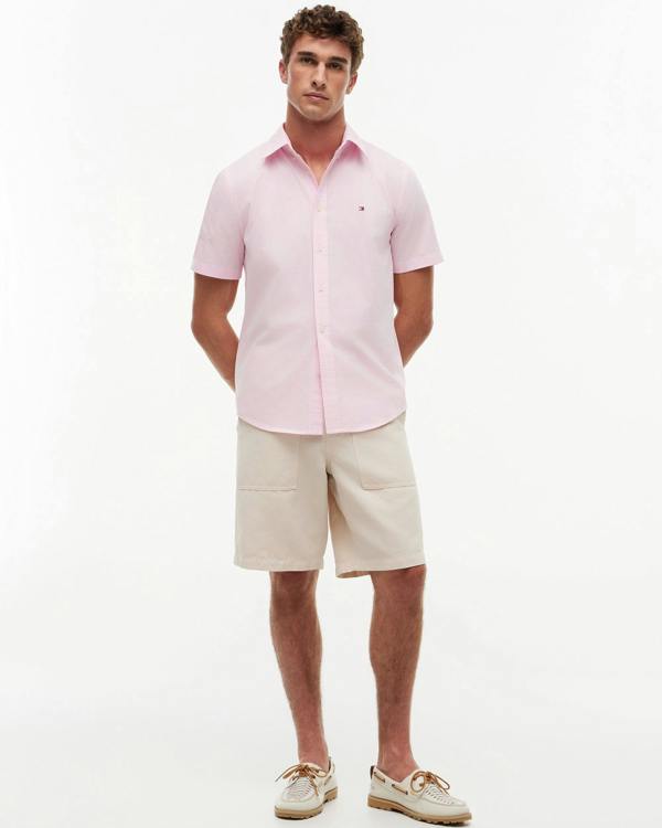 Tommy Hilfiger Flex Poplin Gingham Mens Shirt - Classic Pink/Check