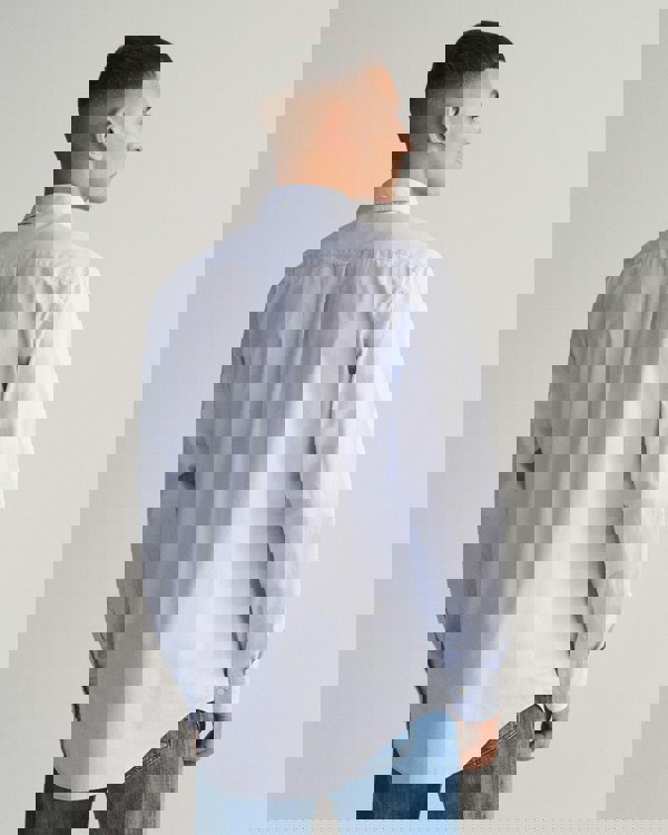 GANT Mens Regular Fit Long Sleeve Poplin Shirt - 455 Light Blue