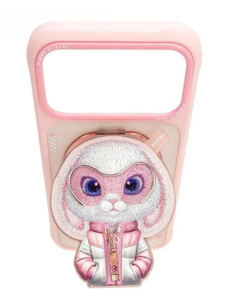 Nimmy Friends Nimmy Cool & Cute 2.0 Rabbit Case with MagSafe Stand for iPhone 17 Pro Max 6.9" Pink - N-YJKM-CXZJZH-IP17-PRO-MAX-08
