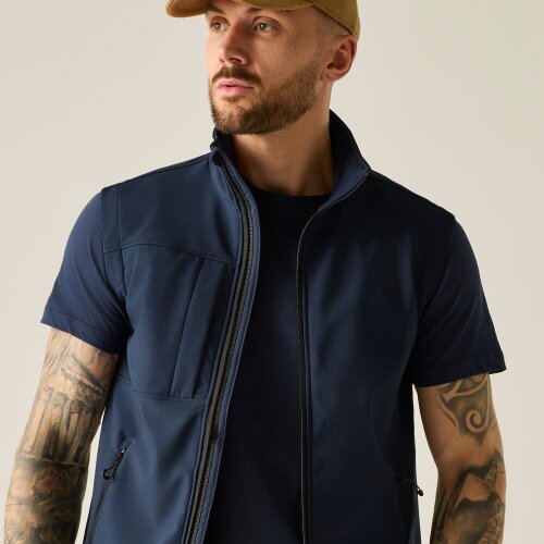 Regatta Mens Flux Softshell Body Warmer - Navy/Navy