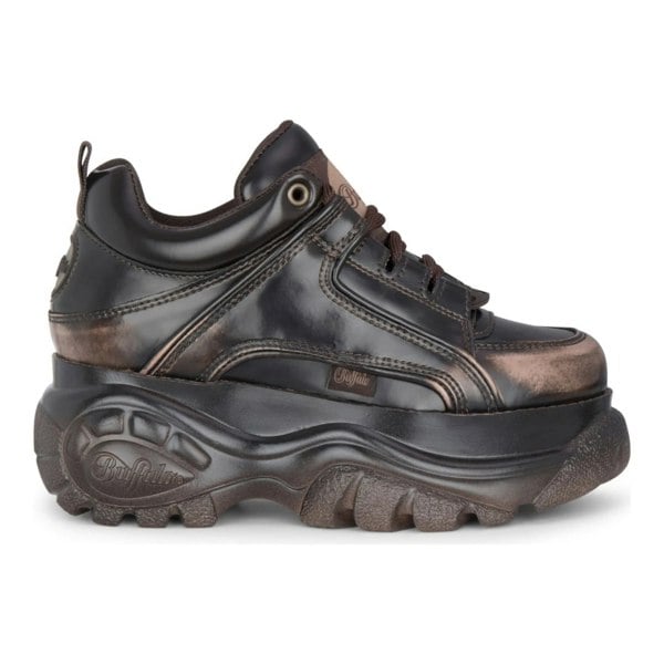 Buffalo 1339-14 VNTG - Women’s Brown Platform Lace-Up Sneakers