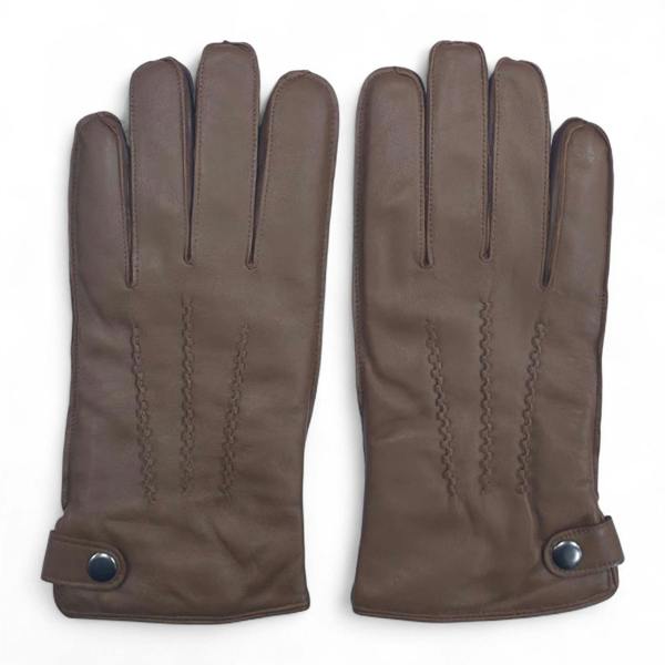 Infinity Leather Men’s Italian Leather Warm Wool-Lined Winter Gloves - M-LGV-505