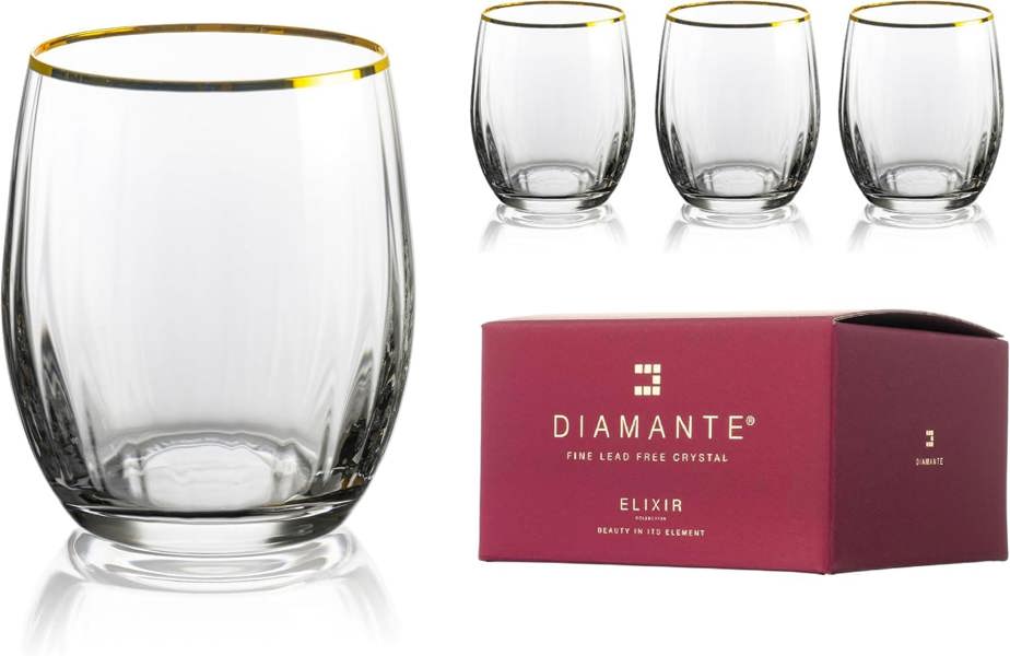 Mirage Gold Crystal Whisky Tumblers - Set of 4