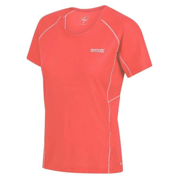 Regatta Womens/Ladies Devote II Contrast Detail T-Shirt - Neon Peach - 
