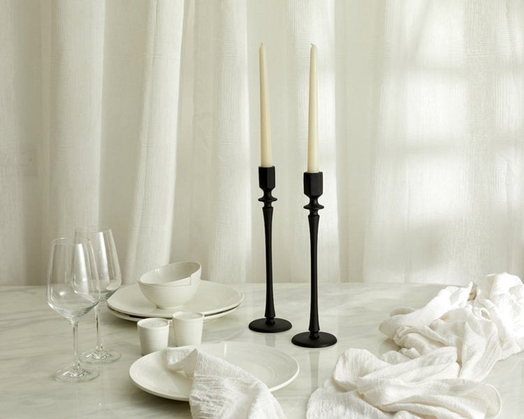 Modern Black Candle Holder Set What a Host Home